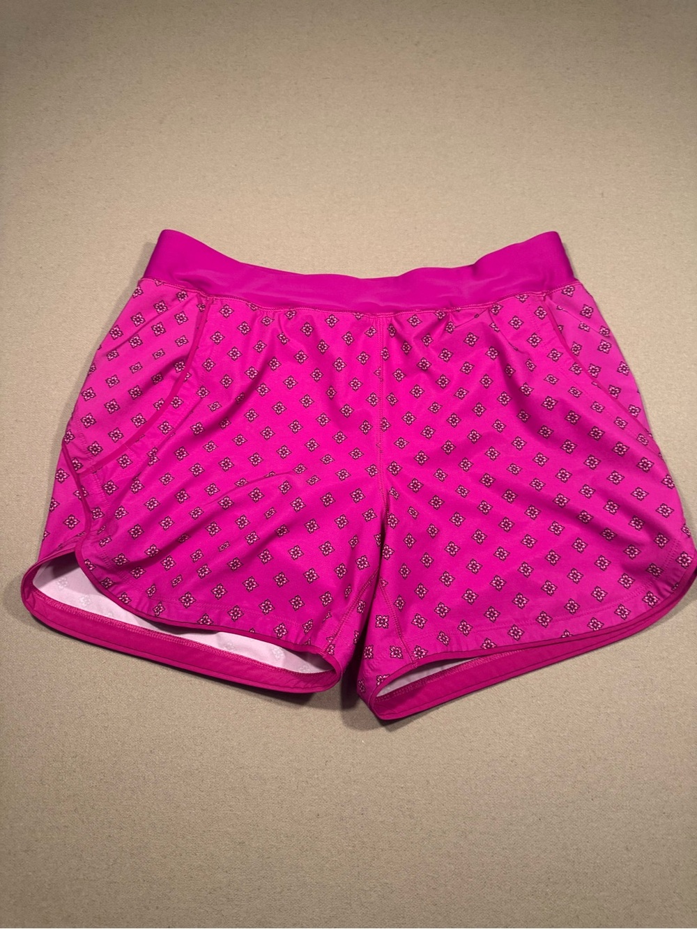 Women’s Active Pull-On Shorts in Bright Pink swim shorts Lands end 14